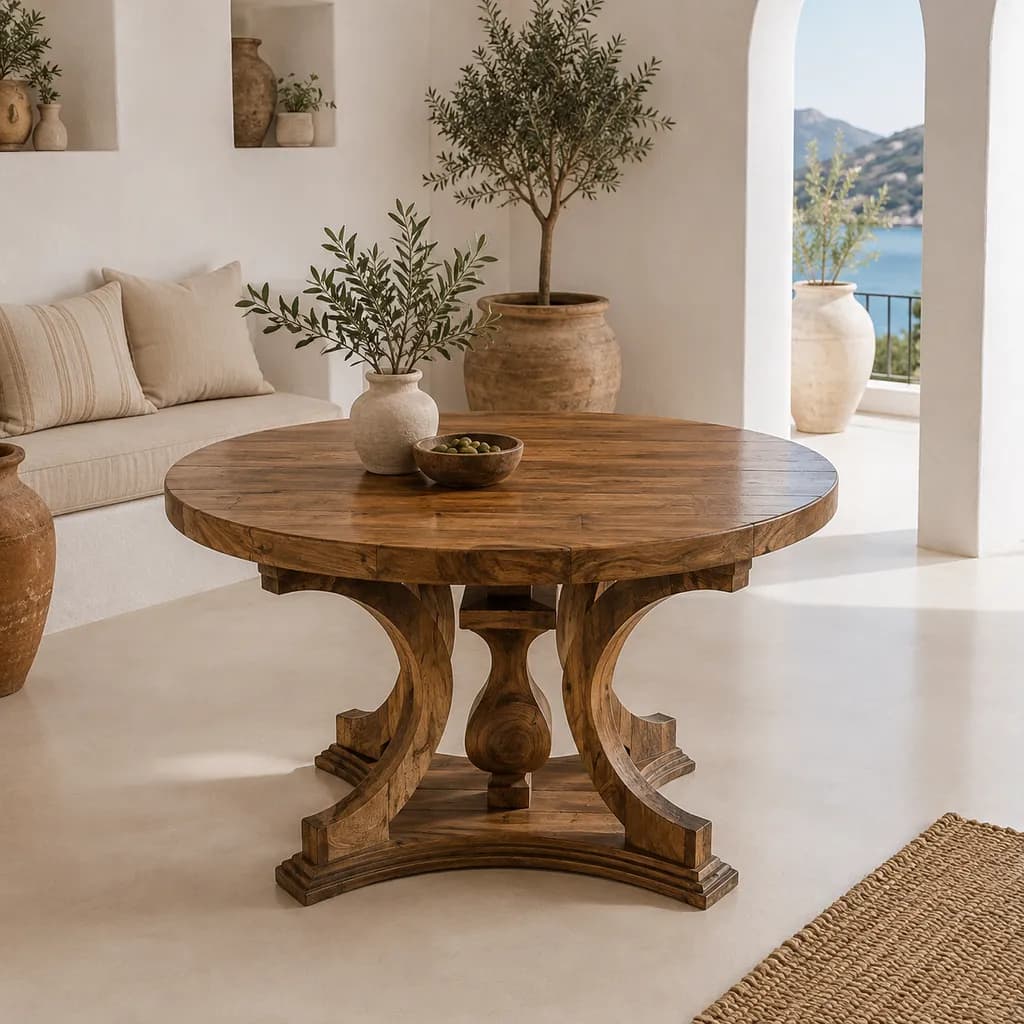 Round Tables — handmade solid walnut collection, Lavinia Craft