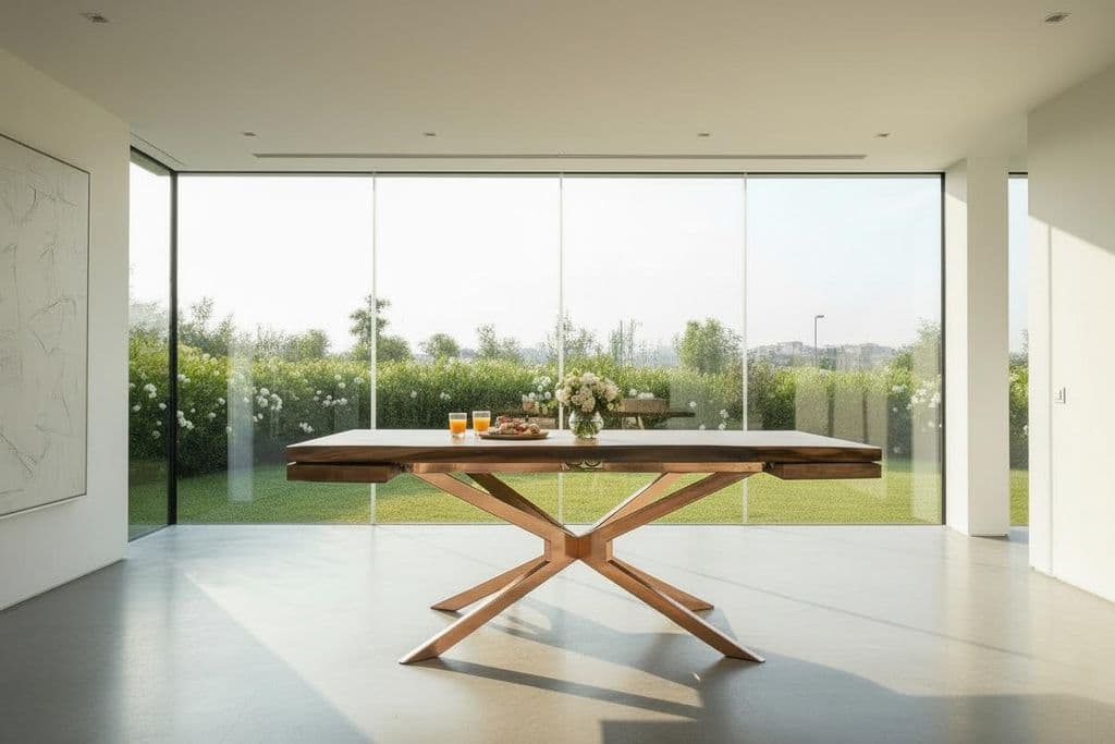 Extendable Live Edge Walnut Dining Table — handmade in our workshop