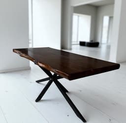 Live Edge Walnut Dining Table, Solid Wood — detail 2