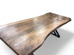 Live Edge Walnut Dining Table, Solid Wood — detail 7