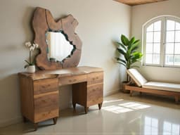 Live Edge Walnut Dresser with Mirror — detail 2