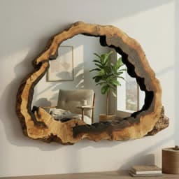 Live Edge Walnut Dresser with Mirror — detail 3
