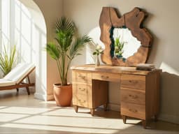 Live Edge Walnut Dresser with Mirror — detail 5