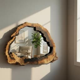 Live Edge Walnut Dresser with Mirror — detail 6