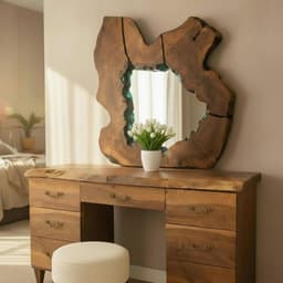 Live Edge Walnut Dresser with Mirror — detail 9