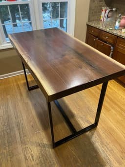 Live Edge Walnut Rustic Farmhouse Table — detail 6