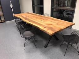 Live Edge Walnut Rustic Farmhouse Table — detail 7