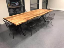 Live Edge Walnut Rustic Farmhouse Table — detail 8