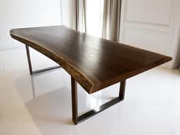 Live Edge Walnut Single Slab Dining Table — detail 9