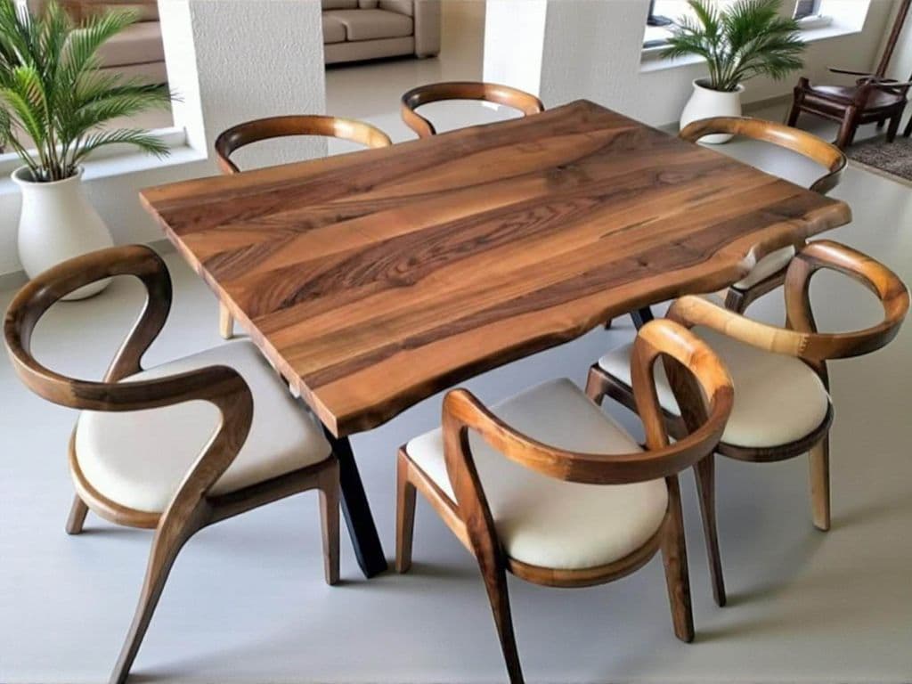 Mid Century Modern Walnut Chair — handmade in our workshop