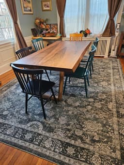 Modern Live Edge Walnut Dining Table — handmade in our workshop