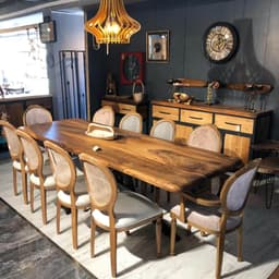 Modern Live Edge Walnut Dining Table — detail 5