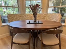 Oval Walnut Dining Table & Office Desk — handmade in our workshop