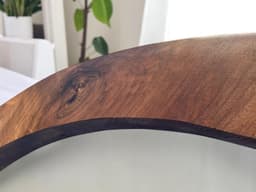 Round Walnut Wall Mirror — detail 6