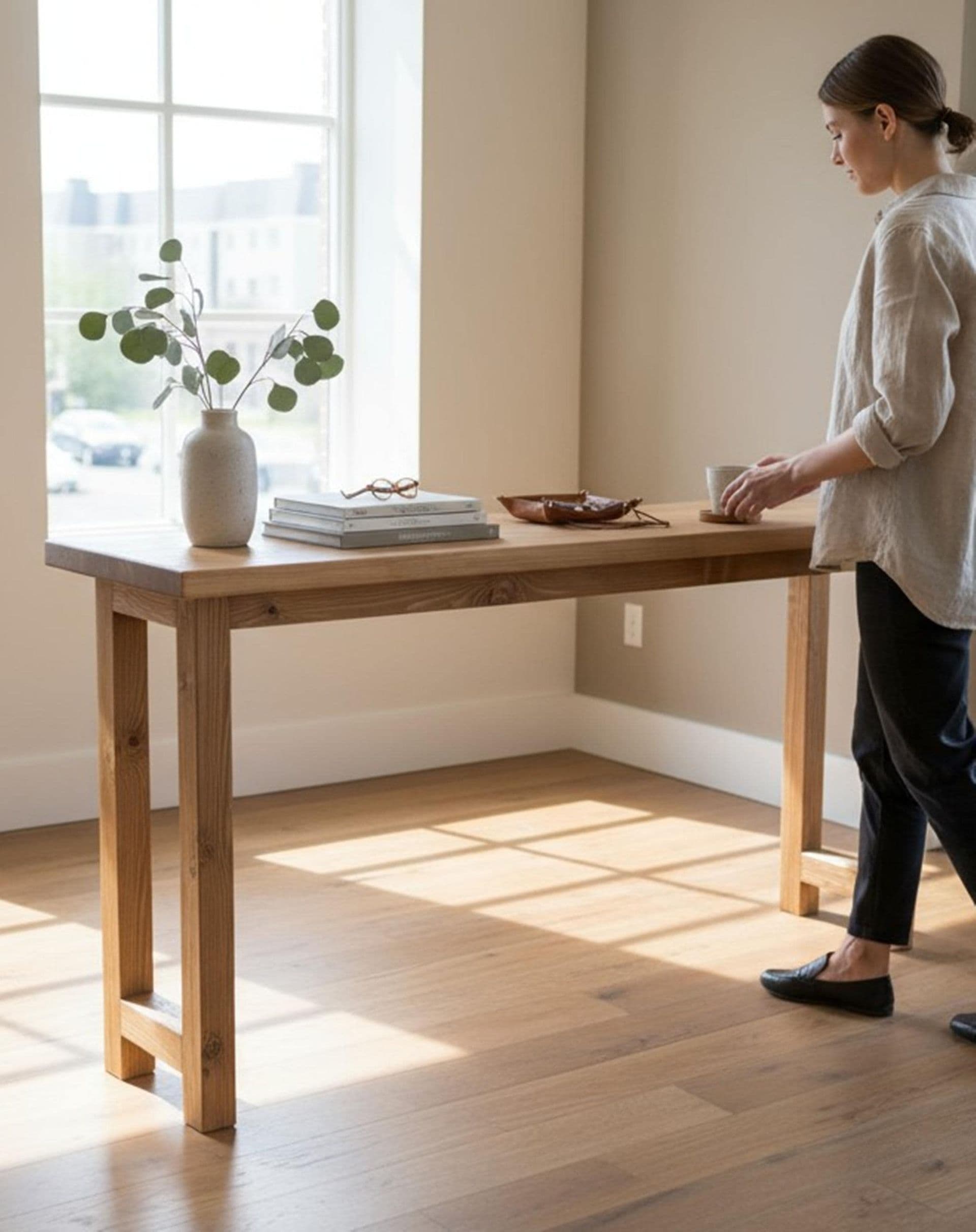 Rustic Farmhouse Kitchen Island — handmade in our workshop