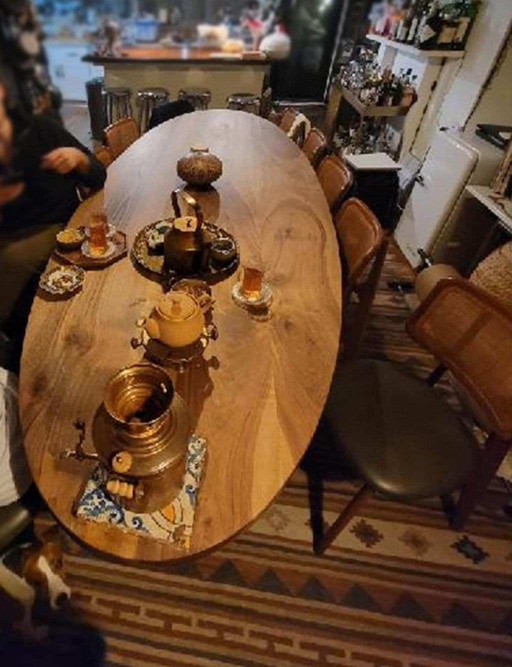 Solid Walnut Oval Dining Table — handmade in our workshop