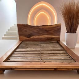 Solid Walnut Platform Bed Frame — detail 2