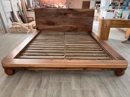 Solid Walnut Platform Bed Frame — detail 8