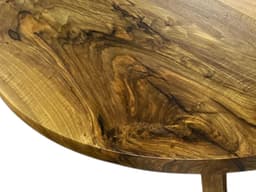 Solid Walnut Round Dining Table, Modern — detail 9