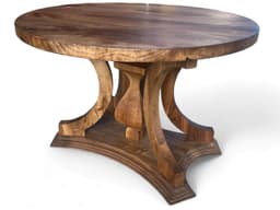 Solid Walnut Round Dining Table, Pedestal Base — detail 8